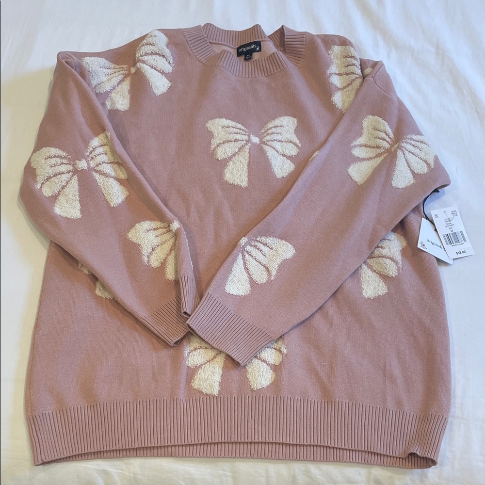 Soft Pink Bow Sweater